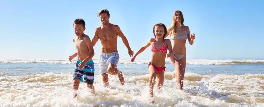 Family at the beach 
