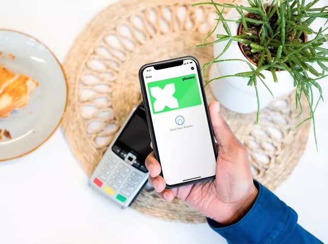 mobile with Pluxee card