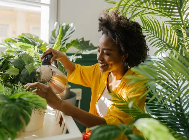 woman gardening