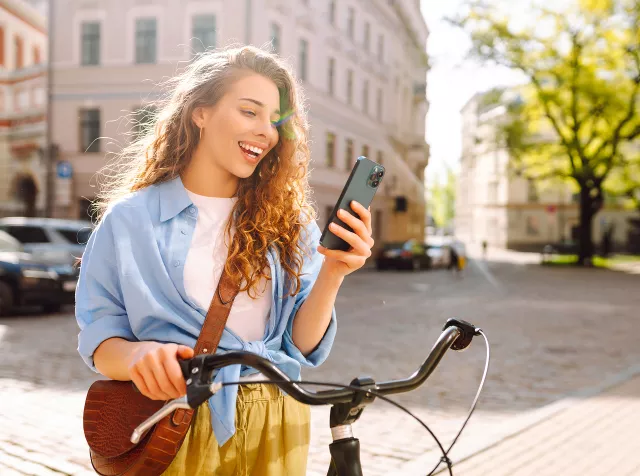 Woman with bike