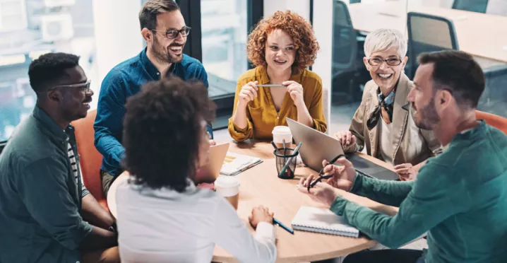 Business group discussion