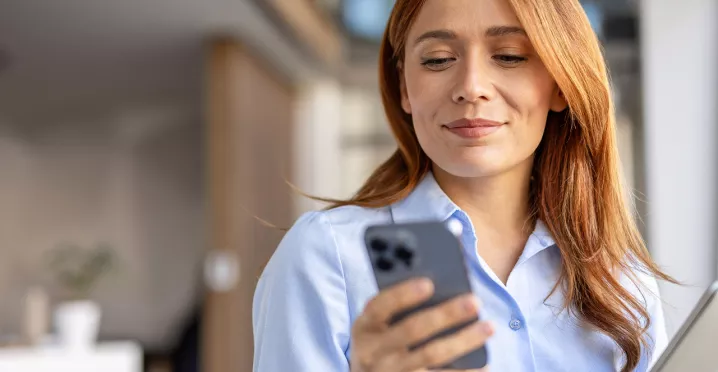 woman with mobile