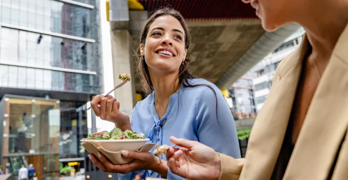 woman at lunch