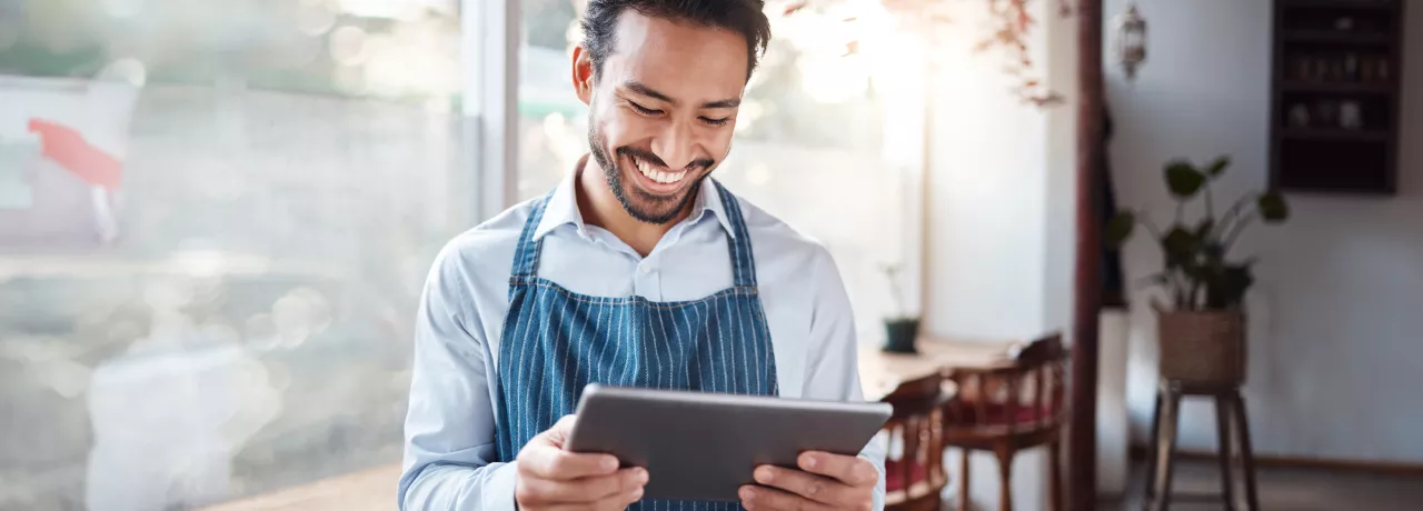 Man with an ipad