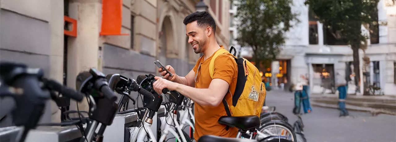 Man with bikes