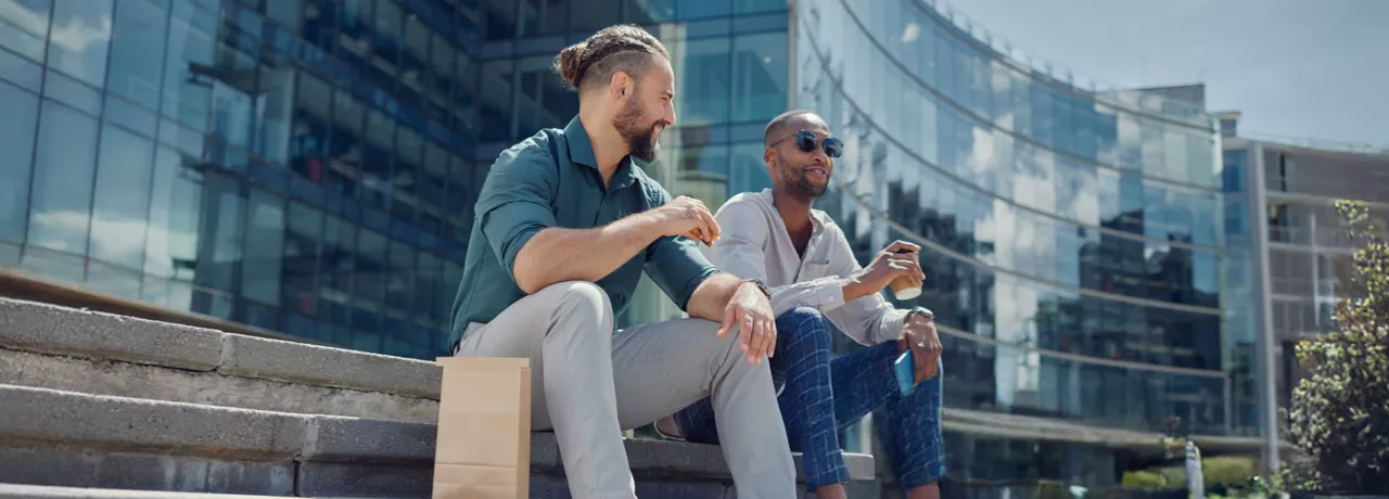 Employees outside