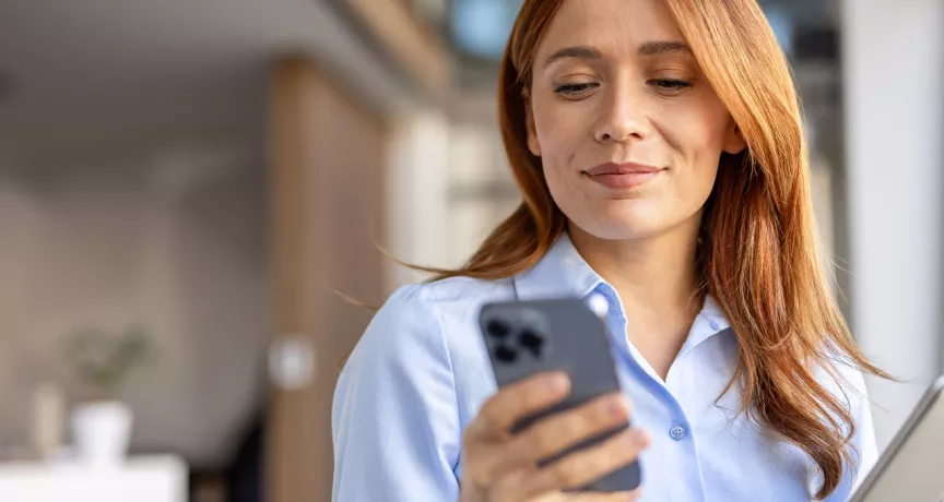 woman with mobile