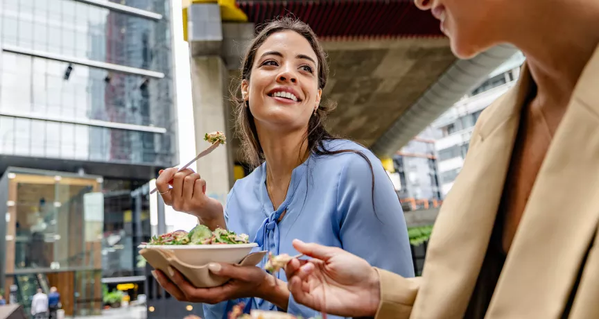 woman at lunch