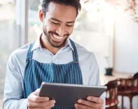 Man with an ipad
