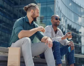 Employees outside
