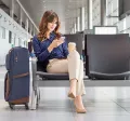 Woman in an airport
