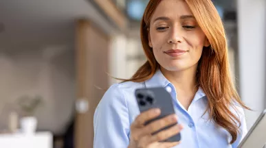 woman with mobile