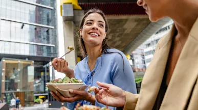 woman at lunch