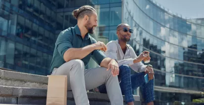 Employees outside