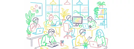 1 lieu de travail, 8 profils