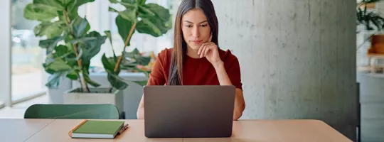 Woman on a laptop